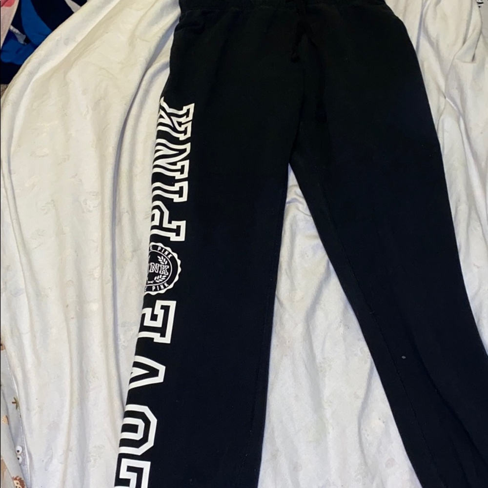 PINK black sweatpants/ joggers